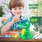 DIY Paint Your Own Dinosaur Lamp Kit - Complete Kids Arts and Crafts Set - Personalized Night Light Project with 12 Paint Pots, Apron, and Stickers - Creative Dinosaur Toy Gift for Boys and Girls Ages 3-12+